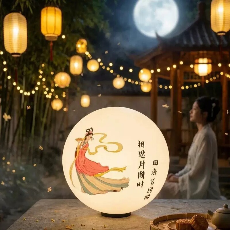 2026 Mid-Autumn Festival Hanging Tree Atmosphere Lights, Street and Community Outdoor Greenery Atmosphere Lights, Outdoor Waterproof Globe Lights