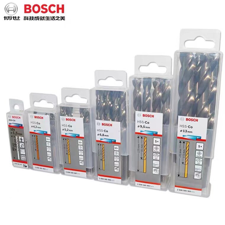 Bosch straight handle HSS-CO cobalt-containing stainless steel 6 8 10 12 4 2 5 2 special twist drill bit
