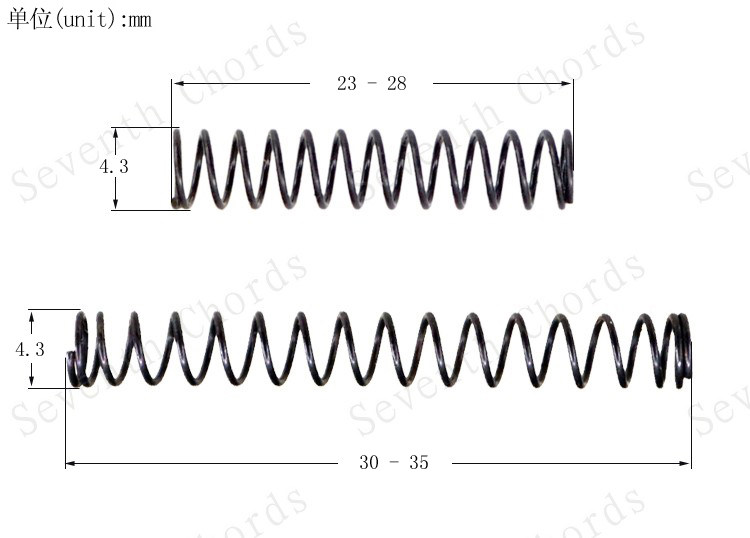16 Stück lange und kurze schwarze Brückensteg-Sättel für E-Bassgitarren, Montagefedern, Gitarrenzubehörteile, Musikinstrument – Detail 6
