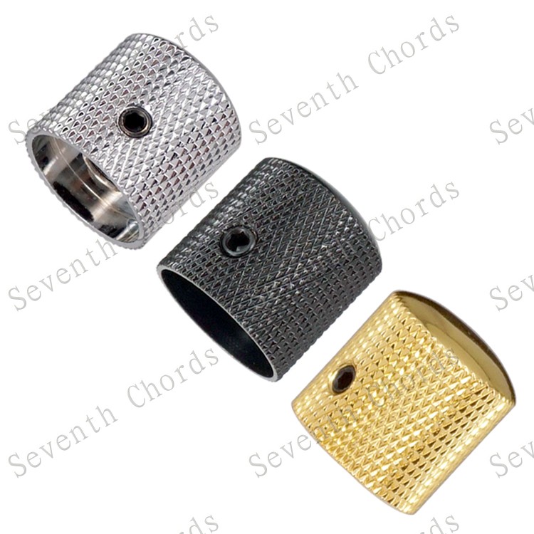 Brass Metal Band Hole Electric Guitar Volume Knob Bass Volume Color Knob Turn Guitar Electronic Potentiometric Cap
