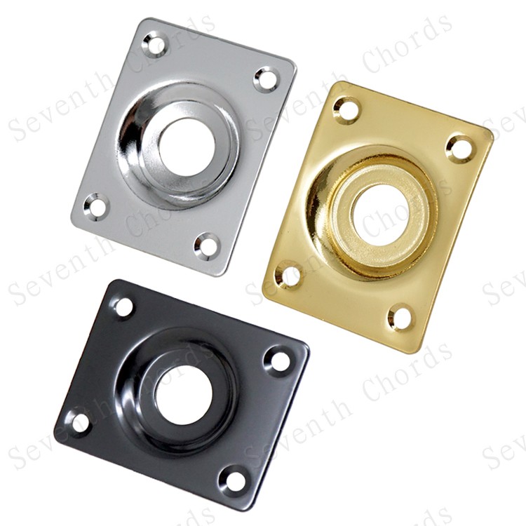 Metal Rectangular Electric Guitar Jack Cover Square Bex Jack Cover Sheet Stopper Plate Output Jack Outer Cushion-Taobao