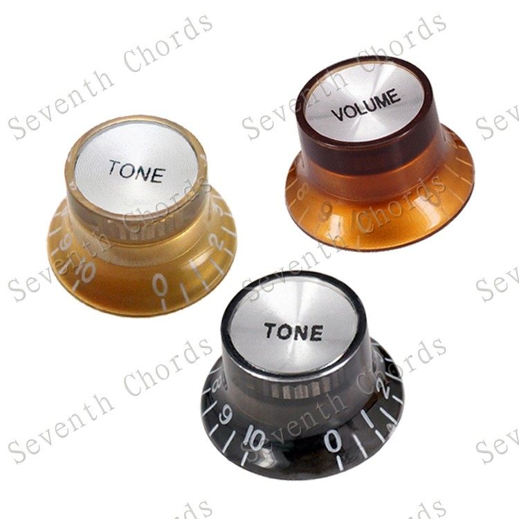 ST SQ Finda Electric Bass Guitar Aluminum Sheet Volume Control Knob Soundcolor Knob Cap Potentiometers Cap