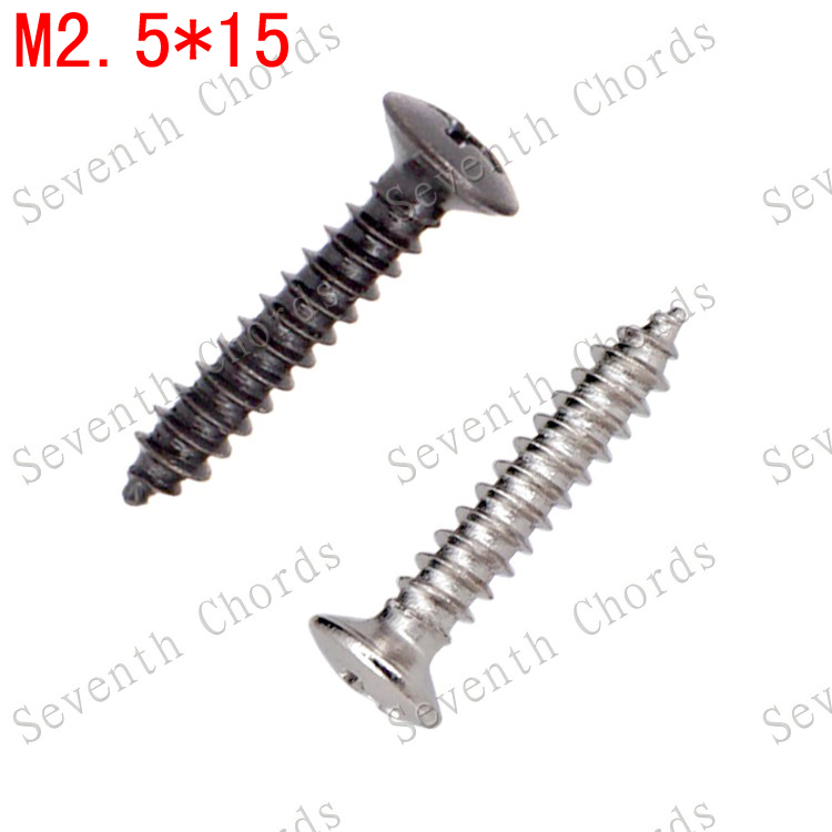Electric guitar panel screw electric bass iron core cover screw Guitar Pickup Rim Fixed Screws M2 5 * 15