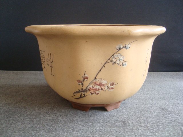 M7847 Yellow sand Garcolor 1980s refined plum and Lanzhu Purple Sand Flower Pot sandquality taster excellent