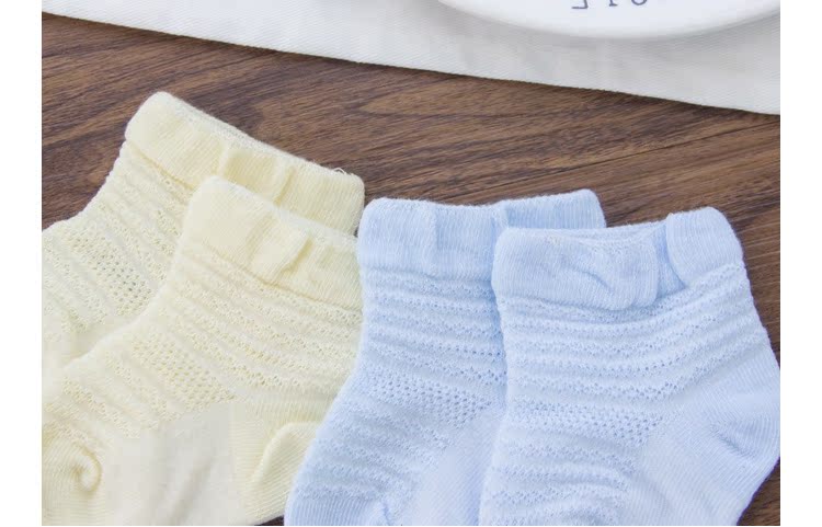 Vớ em bé mùa hè phần mỏng bé sơ sinh toddler vớ cotton thoáng khí 0-3-6 tháng 1 tuổi 12 siêu mỏng