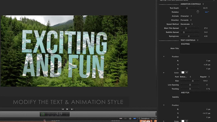 Final Cut Pro X 插件 TransText 2 文字大标题镂空遮罩动画转场              FCPX转场插件：文字大标题镂空遮罩动画转场 TransText 2