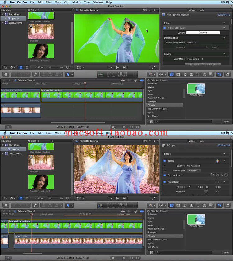 FCPX抠像插件/蓝屏/绿屏/背景扣像 + 使用教程 Primatte 5.1.9