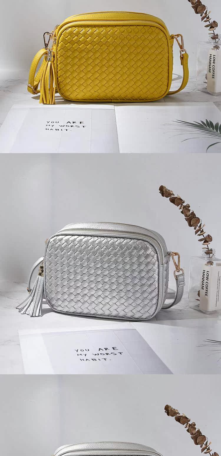 Túi xách nữ 2019 mới xuân hè thời trang dệt túi nhỏ vuông túi nữ túi chéo chéo túi đeo vai sling túi nhỏ - Túi xách nữ các loại túi xách nữ
