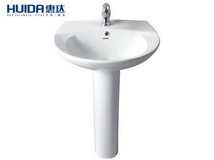 Huida ceramic upright post washbasin upright type washbasin integrated domestic large-size dressing room floor-type HD11