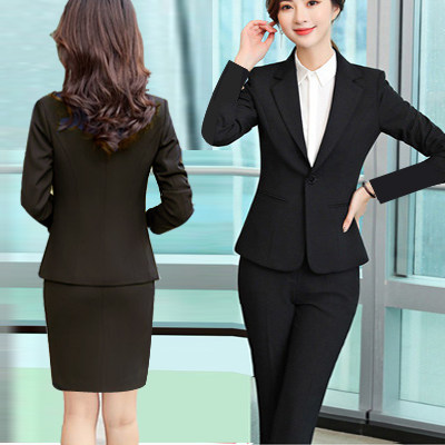 2022 new women's suit trousers suit professional decoration body suit jacket bank chain hotel temperament formal dress