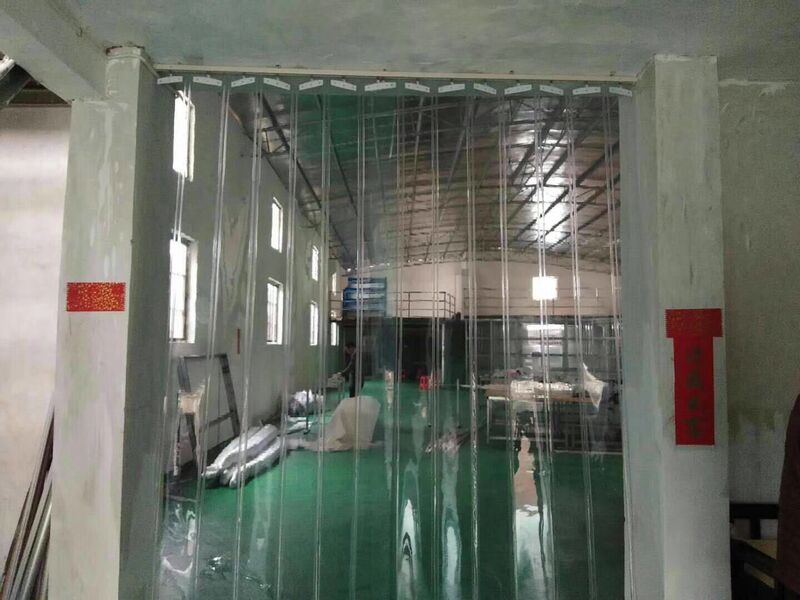 New Sliding Folding Soft Door Curtain, Plastic Transparent Pvc Windproof Sliding Curtain, Track Curtain, Air Conditioning Curtain, Dustproof and Heat-Insulating