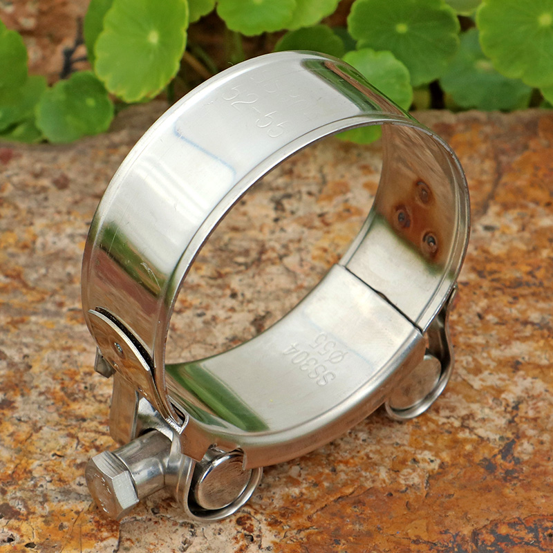 304 stainless steel steel band powerful hoop detachable hexagonal screw lock fastening pipe clamp pipe pipe hoop throat hoop
