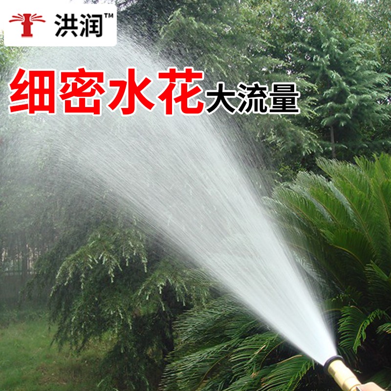 60%-1-inch water pipe direct spray shower large flow high-pressure water pump fire flushing irrigation water gun watering with copper spray head