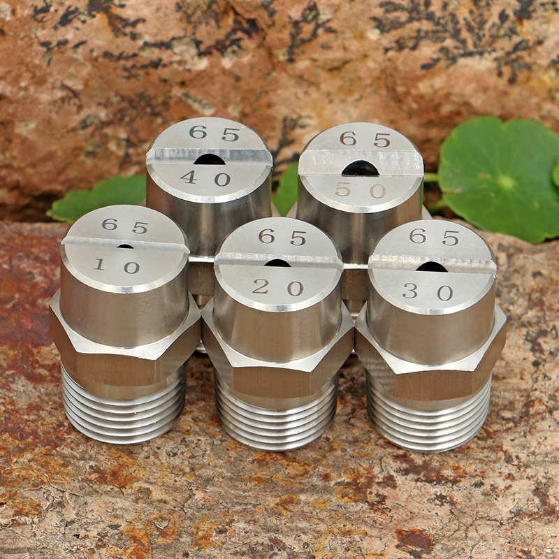 304 stainless steel 65-degree high-pressure fan flush nozzle 2 points 4 points 6 split outer silk car wash spray machinery nozzle