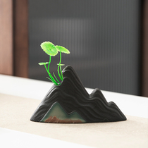 Zen mini flower vase Retro handmade dried flower flower arrangement Japanese tea ceremony accessories Ceramic tea art customization