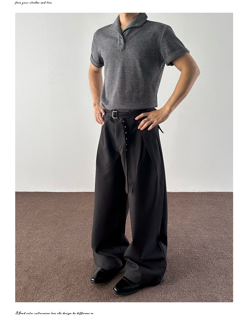 Ретро штаны подходит для мужчин и женщин, в американском стиле, А-силуэт, свободный прямой крой 