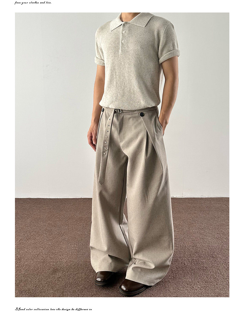 Ретро штаны подходит для мужчин и женщин, в американском стиле, А-силуэт, свободный прямой крой 