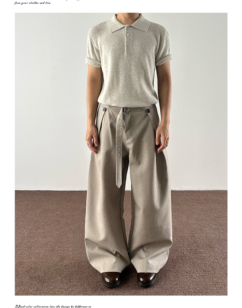 Ретро штаны подходит для мужчин и женщин, в американском стиле, А-силуэт, свободный прямой крой 