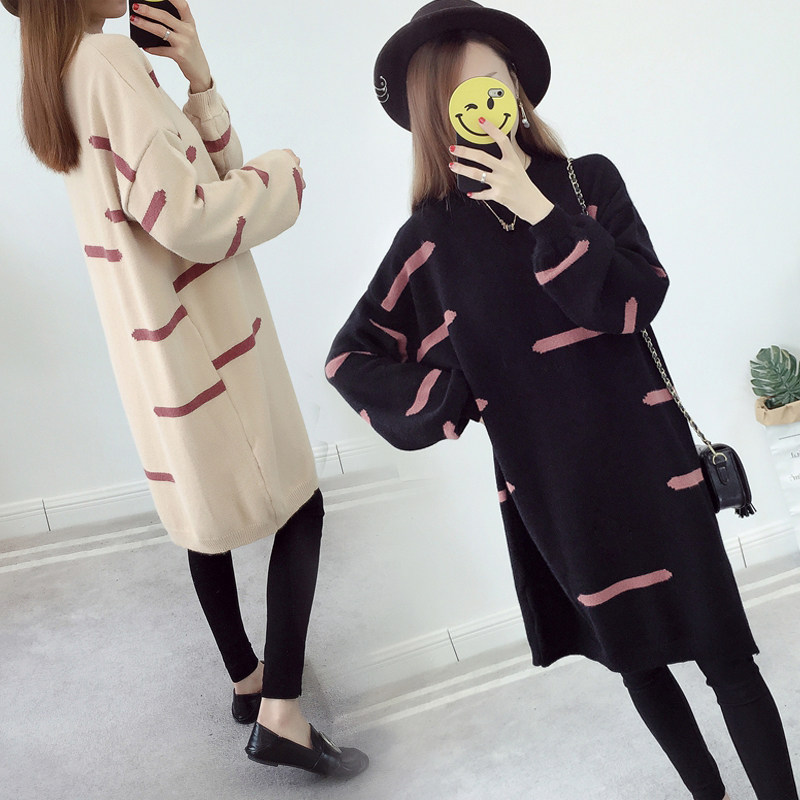 Pregnancy women's clothing autumn clothing new Korean version of the long version of the sweater loot conspiculy The thin foreign pie Autumn winter clothing the bottom-knitted blouse blouse