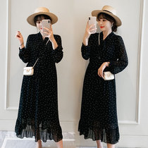 Spring Dress New Boost Code Gestation Woman Dress Loose With Slim Middle Length Snowspun Hymn Dress Fat MM Hit Bottom Skirt 200 Catty