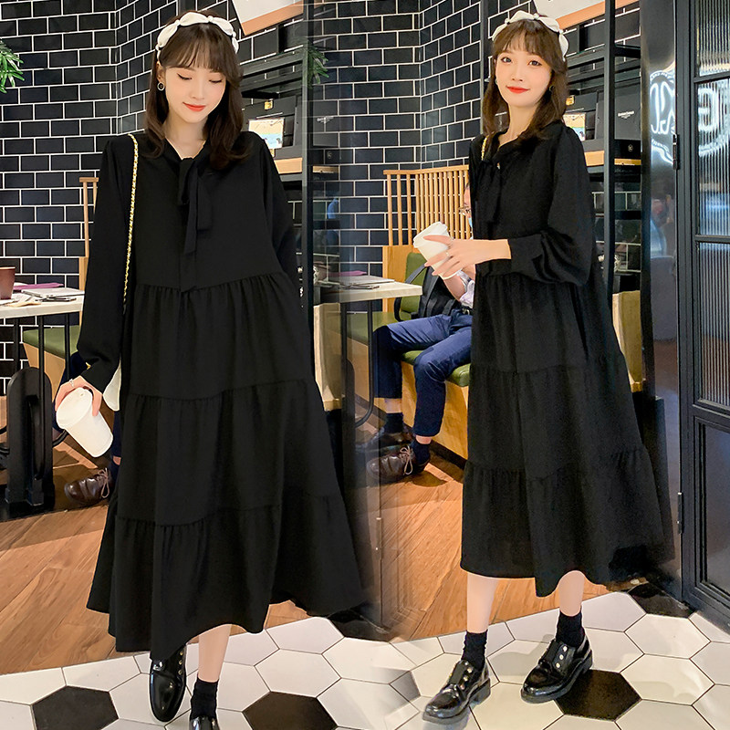 Spring and autumn loaded with new gats in addition to a long version of the Gestational Women's Clothing 200 catty Knee Snow Spinning Skirt Tide