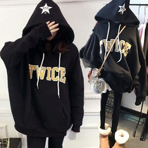 Step up the code gestation maternity dress The new Korean version of the long sweatshirt 200 catty gestation grandma blouses foreign air Liant-shirt