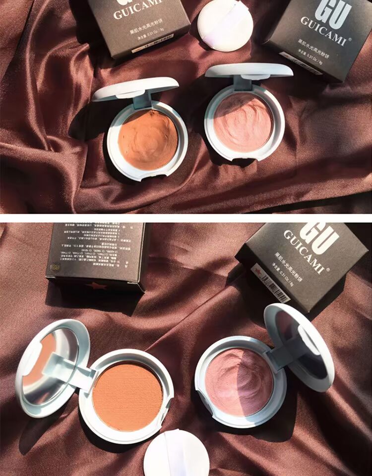Mẹo siêu mochi lửa nổi bật phấn mắt màu hồng nghiền đào đào phân cực không bay bột rung cùng một đoạn phấn highlight tạo khối