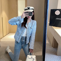 Sandro asw short coat women 2021 autumn new small fragrant wind woven top Korean slim casual fashion