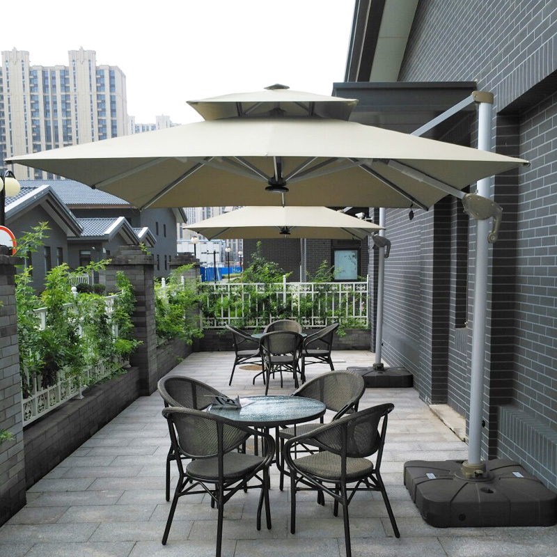 Outdoor parasol Villa garden umbrella Large parasol Outdoor advertising umbrella Open-air balcony square Roman umbrella 3 meters
