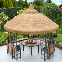 Outdoor Thatched gazebo Villa Garden Courtyard Farmhouse Outdoor Wrought iron Wedding Photo studio Awning Shade pavilion