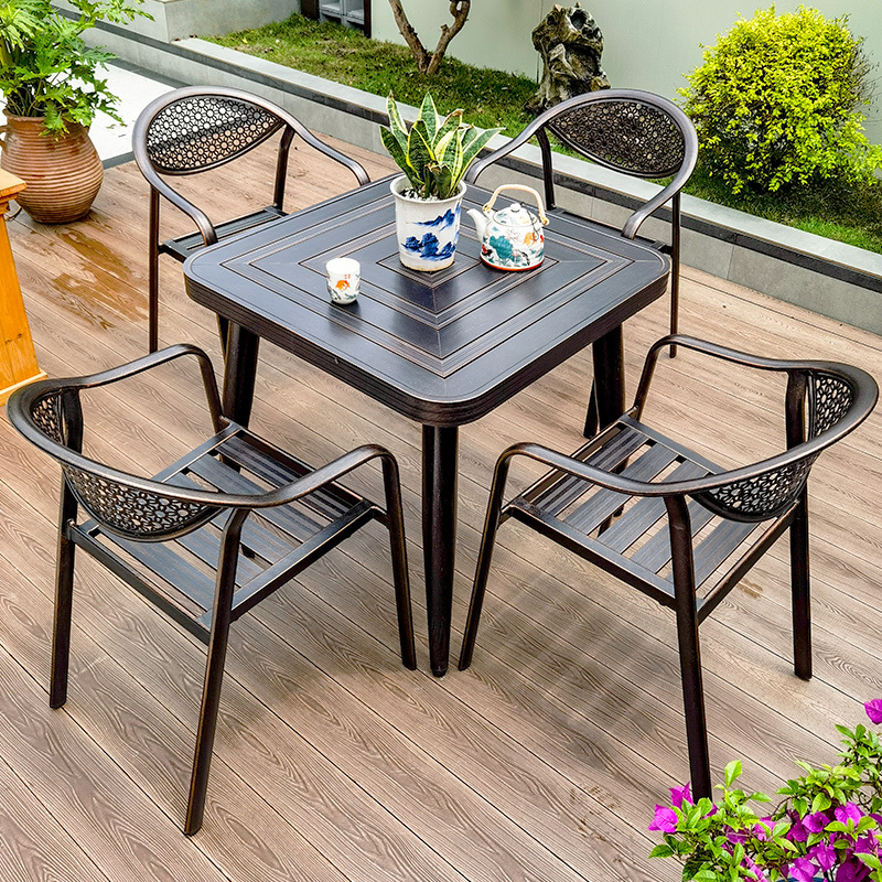 Outdoor Table and Chair Set, Garden Open-Air Cast Aluminum Chairs and Tables, Leisure Balcony Villa, Nordic Courtyard Outdoor Table and Chairs Outdoor Table and Chair Set, Garden Open-Air Cast Aluminum Chairs and Tables, Leisure Balcony Villa, Nordic Courtyard Outdoor Table and Chairs