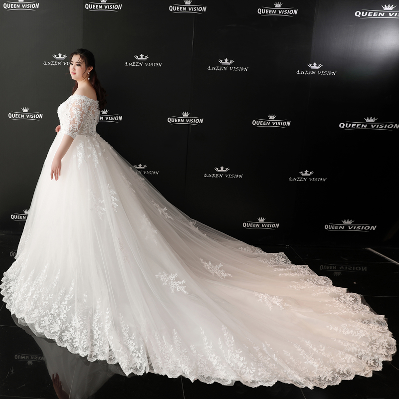 The main wedding dress is 200 catties of fat MM, increase the fat trailer summer 2023 new bride heavy workers cover the arm and thin The main wedding dress is 200 catties of fat MM, increase the fat trailer summer 2023 new bride heavy workers cover the arm and thin