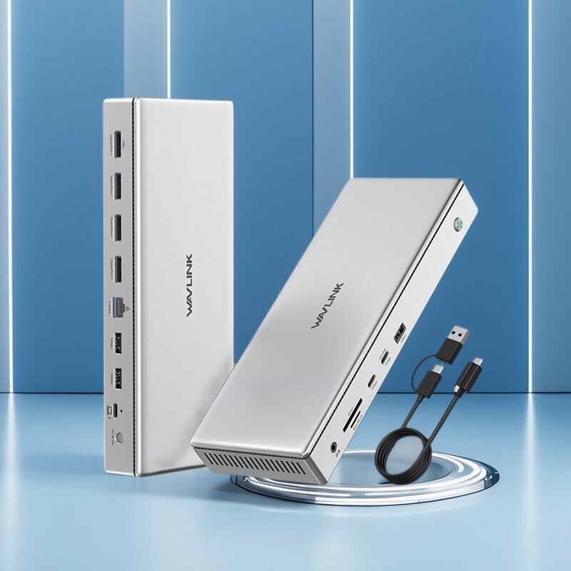 Ruin 15-in-1 Docking Station Displaylink4 Four Display 4K@120Hz Computer Converter Hdmi/Dp All-In-One Split Screen Type-C One-To-Four Hub Multi-Screen Docking Station