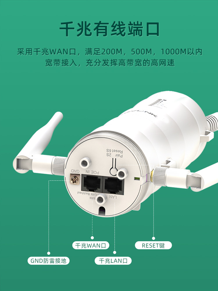 Ruiyin Outdoor Ap Outdoor Router Home High-Power Wireless Booster Wifi Amplifier Hotel Villa Rural Fishing Omnidirectional Coverage Lightning Protection Rainproof Wavlink Bridge Transmitter