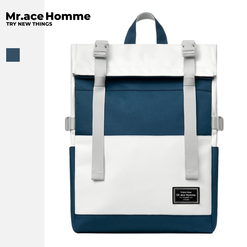 MACE Travel Backpack Male Fashion College Student Bookbag Capacity Computer Package High School Student Shoulder Pack Female