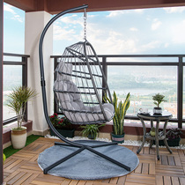 Hanging chair swing rocking chair single home storage lazy wicker chair indoor bedroom living room balcony folding hanging basket
