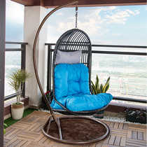 Single rocking basket chair home hanging basket wicker chair indoor swing Birds Nest chair lazy rocking chair balcony hanging chair