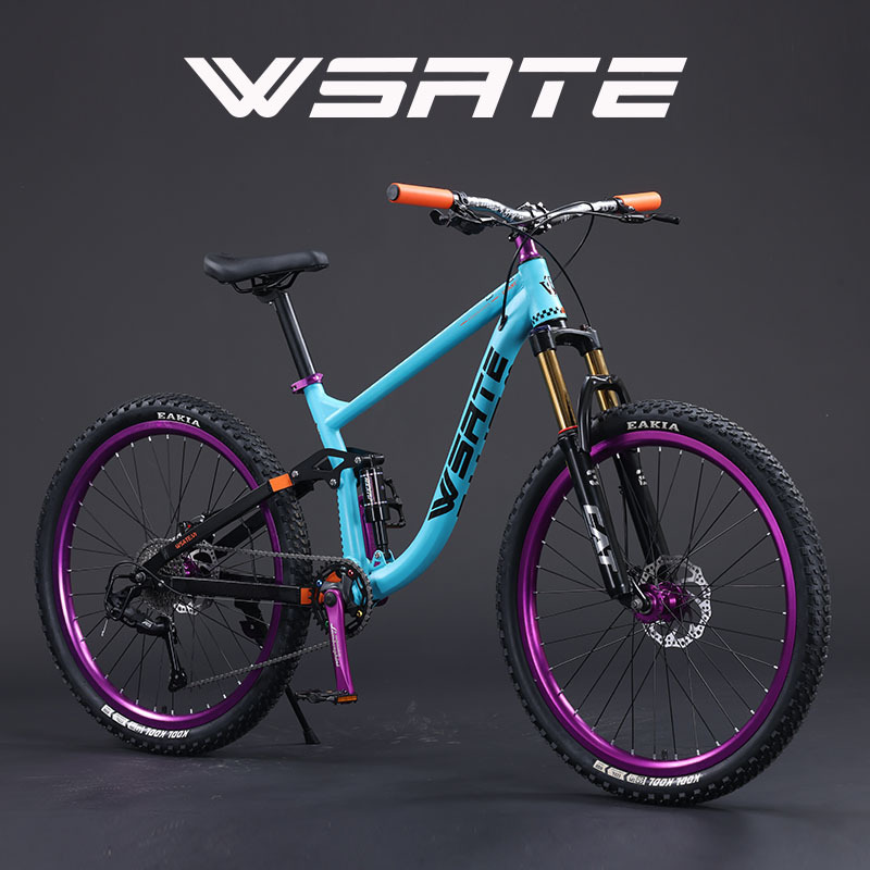 Weisite Soft-Tail Mountain Bike with Dual Shock Absorption, Street-Friendly Hub, Dirt Ramp Downhill, Professional Off-Road Mountain Bike
