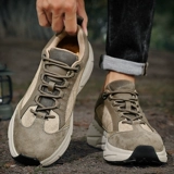 Мужская высокая альпинистская нескользящая спортивная обувь на платформе подходит для пеших прогулок, осенняя, мягкая подошва