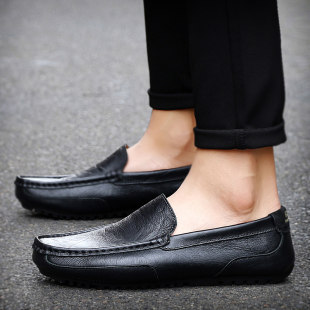 Genuine men's shoes clearance and size cut special price Doudou shoes genuine leather British trend lazy men's shoes casual leather shoes