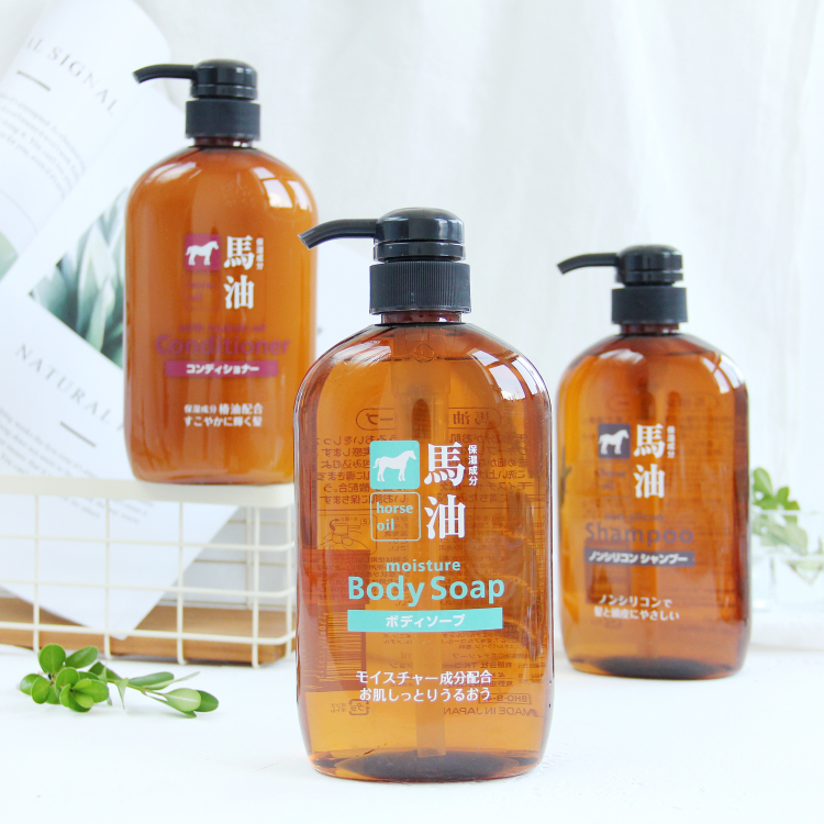 Hyacinth Shelf Life Museum Kumamoto grease No silicon Horse oil shampoo Shampoo Lotion lotion for pregnant women The baby is applicable