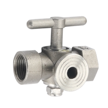 Pressure gauge boiler safety valve 304 stainless steel three-way plug valve steam high temperature resistant cock valve with exhaust hole