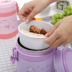 hộp cơm giữ nhiệt cắm điện Trẻ em cách nhiệt mạnh mẽ thép không gỉ cách nhiệt thùng nhựa hai lớp nồi học sinh hộp ăn trưa di động - Hộp cơm điện sưởi ấm hộp cơm điện lock&lock ejr216 Hộp cơm điện sưởi ấm