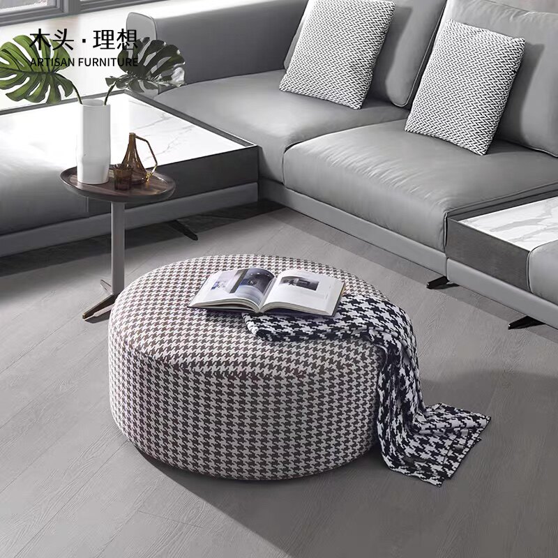 Nordic Gibirge sofa Stool Square Round Numb sitting pier Living room tea table Entrance Changing bench Makeup Bench short stool