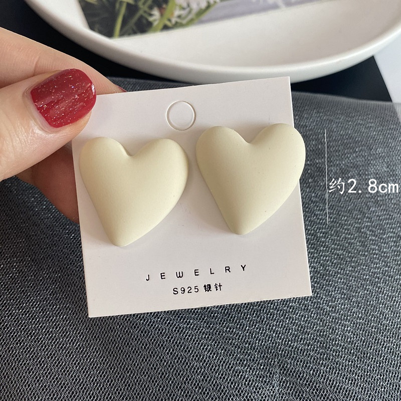 1 Pair Fashion Heart Shape Resin Plating Women's Ear Studs display picture 1