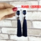 BY-P Thời trang Hàn Quốc phóng đại bông tai tua dài màu đen kẹp tai không xỏ khuyên tai nữ trang sức - Vòng đeo tay Cuff
