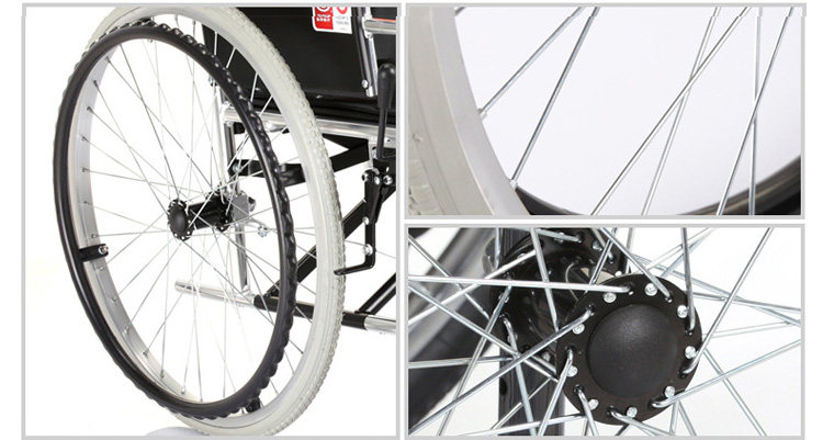 Оборудование для реабилитации 鱼跃轮椅车h033 铝合金轻便折叠老人代步车四轮便携 残疾人手推车