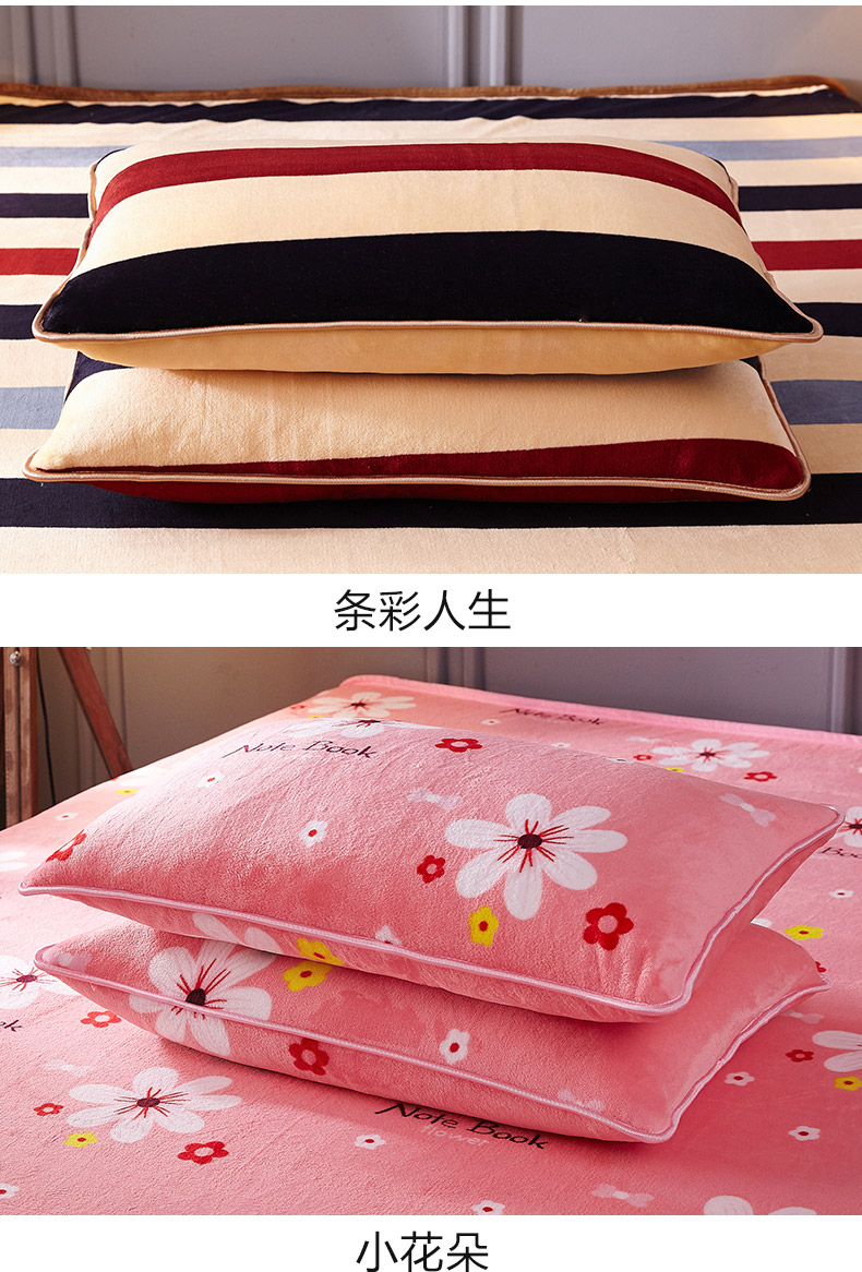 Coral nhung gối một cặp tải vận chuyển mùa đông flannel ấm gối che đơn bìa gối bông - Gối trường hợp gối nước