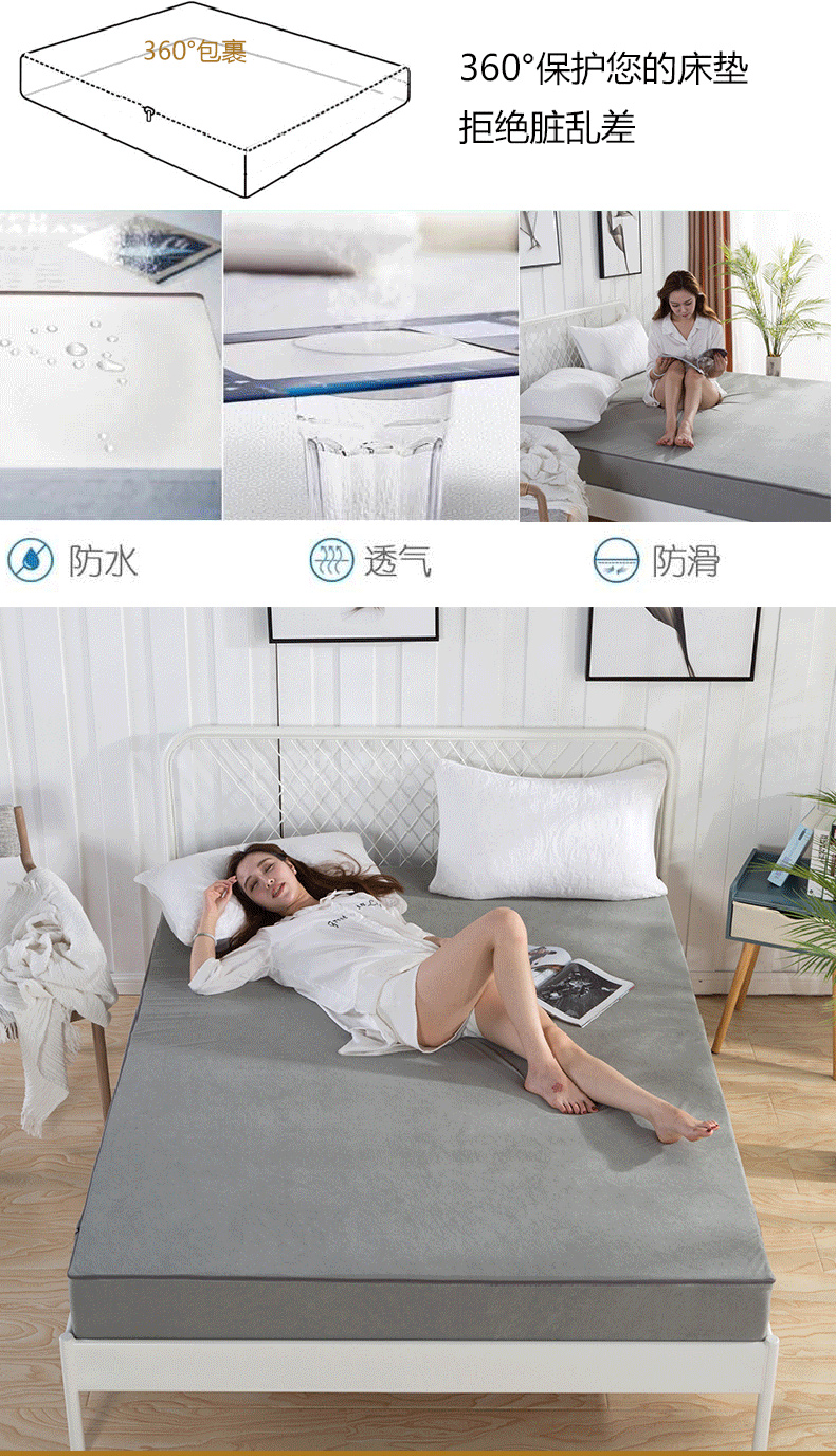 Giường chống thấm bao gồm tất cả sáu mặt một mảnh khăn trải giường bằng vải khăn Simmons bọc nệm tùy chỉnh che bụi - Trang bị Covers Ga phủ giường Everon