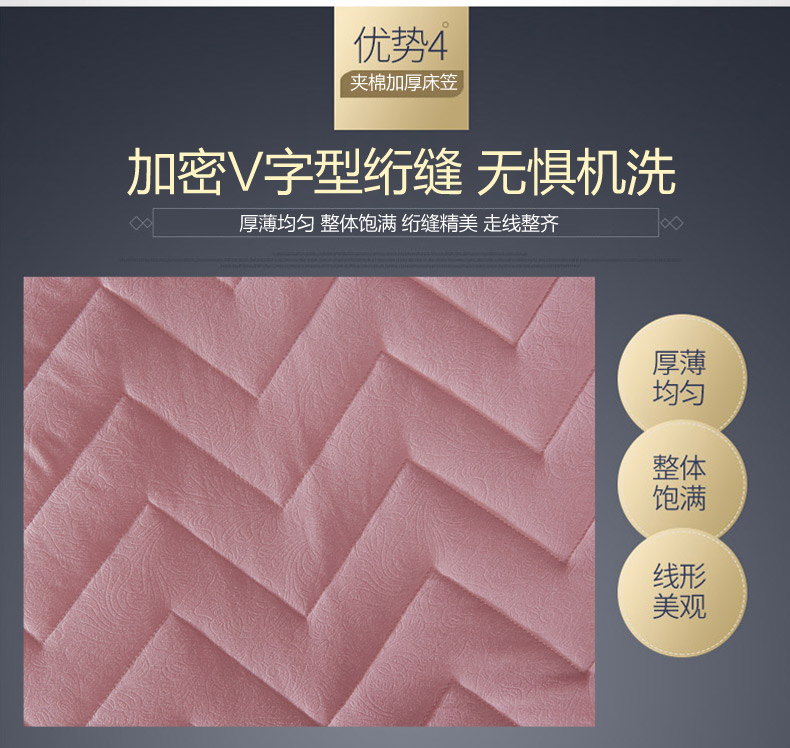 Chăn bông phủ dày trải giường trải giường một mảnh nệm 1.5 1.8m Giường Simmons vỏ bảo vệ chống trượt chống bụi Ga chun chần Everon